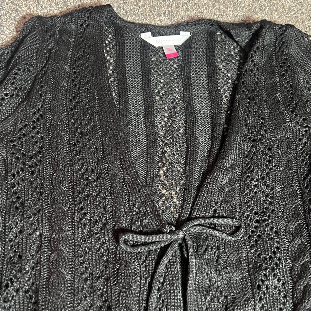 NWT No Boundaries Charcoal Knit Sweater - Picture 6 of 13
